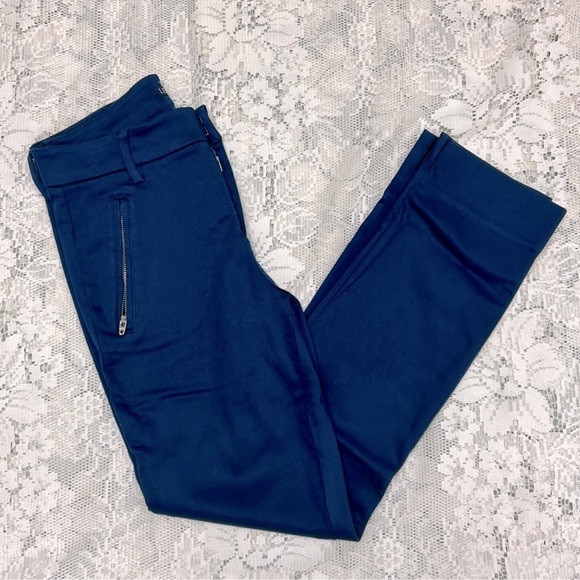 Level 99 Anthropologie | Francis Lacey Crop Trouser Pants in Nocturnal Navy 26 - Picture 2 of 15